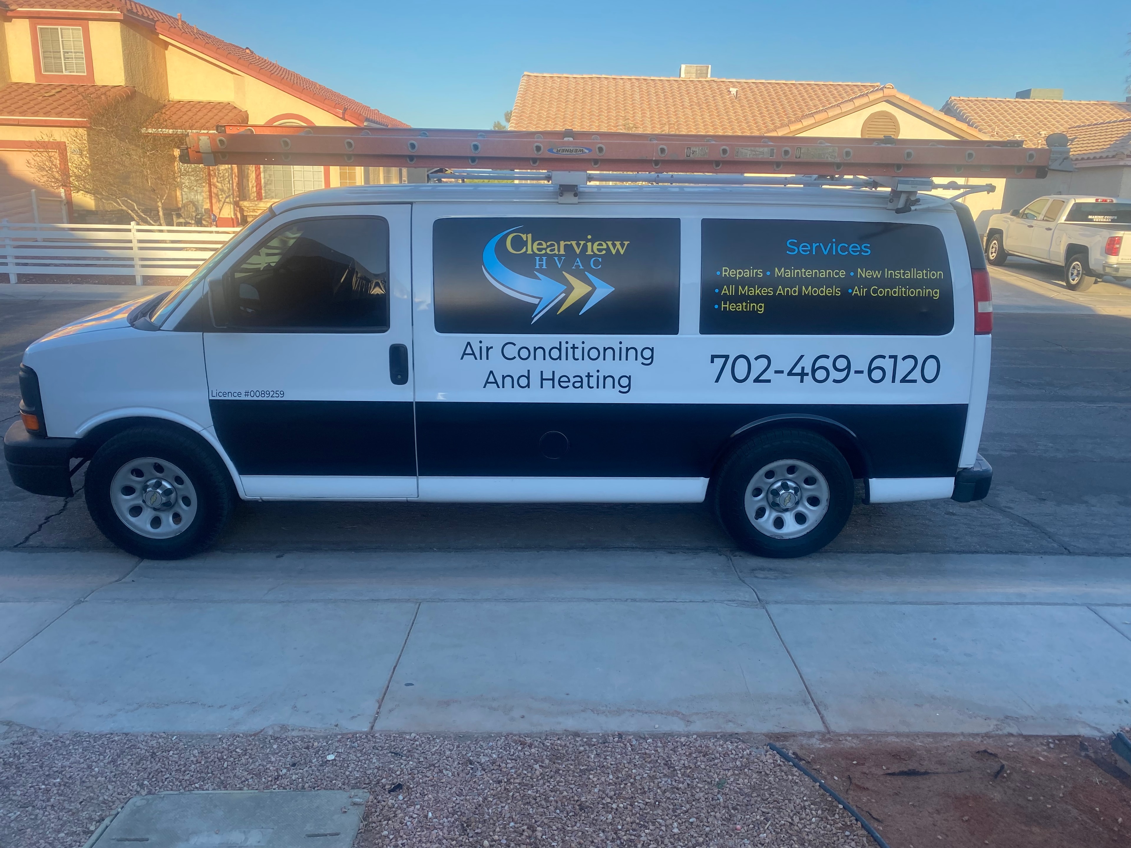 Original ClearView HVAC van — where it all started in 2023